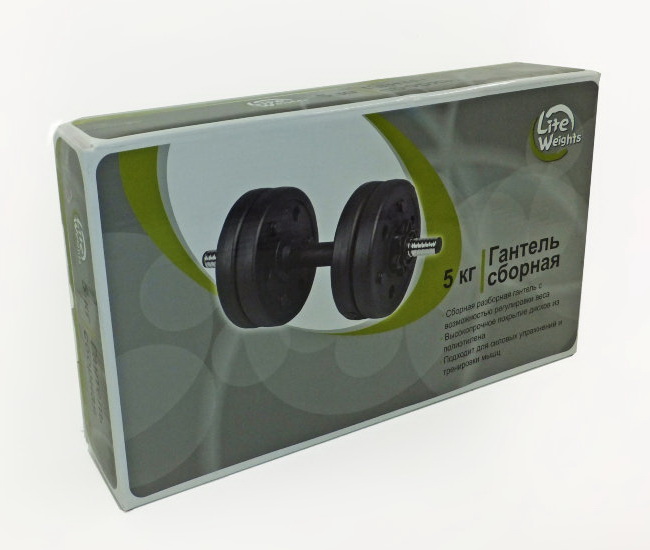 Упаковка гантели сборной 5 кг Lite Weights 3101CD Упаковка гантели сборной 5 кг Lite Weights 3101CD