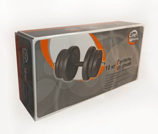 Упаковка гантели сборной 10 кг Lite Weights 3103CD Упаковка гантели сборной 10 кг Lite Weights 3103CD