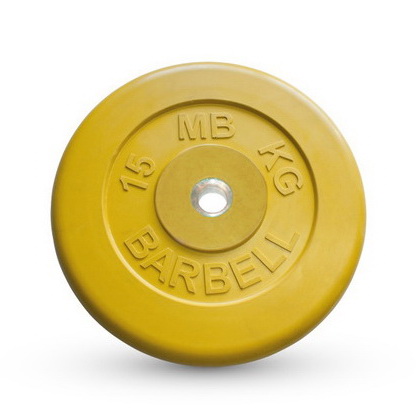 Диск обрезиненный цветной MB Barbell MB-PltB26-15C Диск обрезиненный цветной MB Barbell MB-PltB26-15C