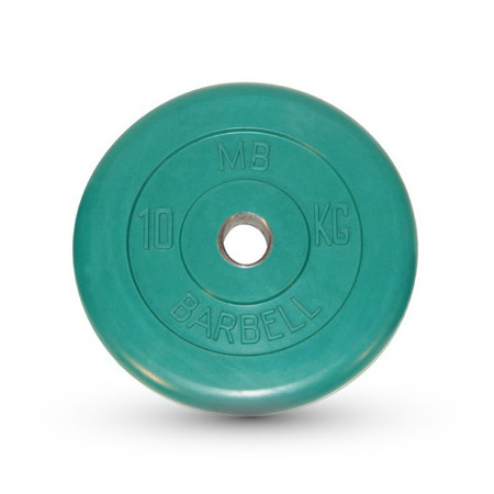 Диск обрезиненный цветной MB Barbell MB-PltB31-10C Диск обрезиненный цветной MB Barbell MB-PltB31-10C