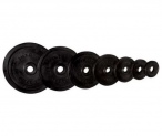 Диск олимпийский обрезиненный чёрный Fitex PRO LB-25 весом 25 кг