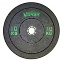 Диск бамперный черный Fitex PRO FTX-1037-10 весом 10 кг