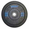 Диск бамперный черный Fitex PRO FTX-1037-20 весом 20 кг