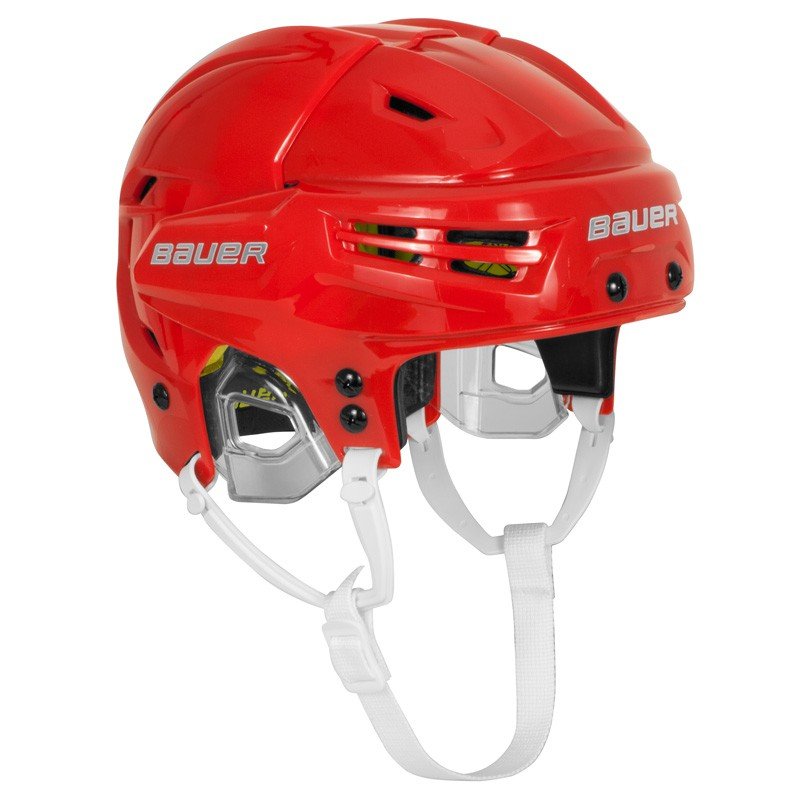 Хоккейный шлем BAUER RE-AKT SR красного цвета Хоккейный шлем BAUER RE-AKT SR красного цвета