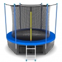 Батут с внутренней сеткой и лестницей EVO Jump Internal 12ft (Sky) + нижняя сеть диаметром 12ft (366 см)
