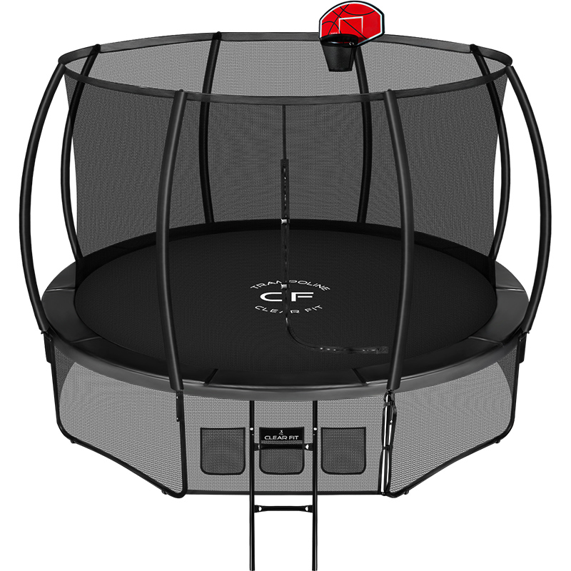Батут Clear Fit серии SpaceHop с баскетбольным щитом Clear Fit BasketStrong BH 750 Батут Clear Fit серии SpaceHop с баскетбольным щитом Clear Fit BasketStrong BH 750