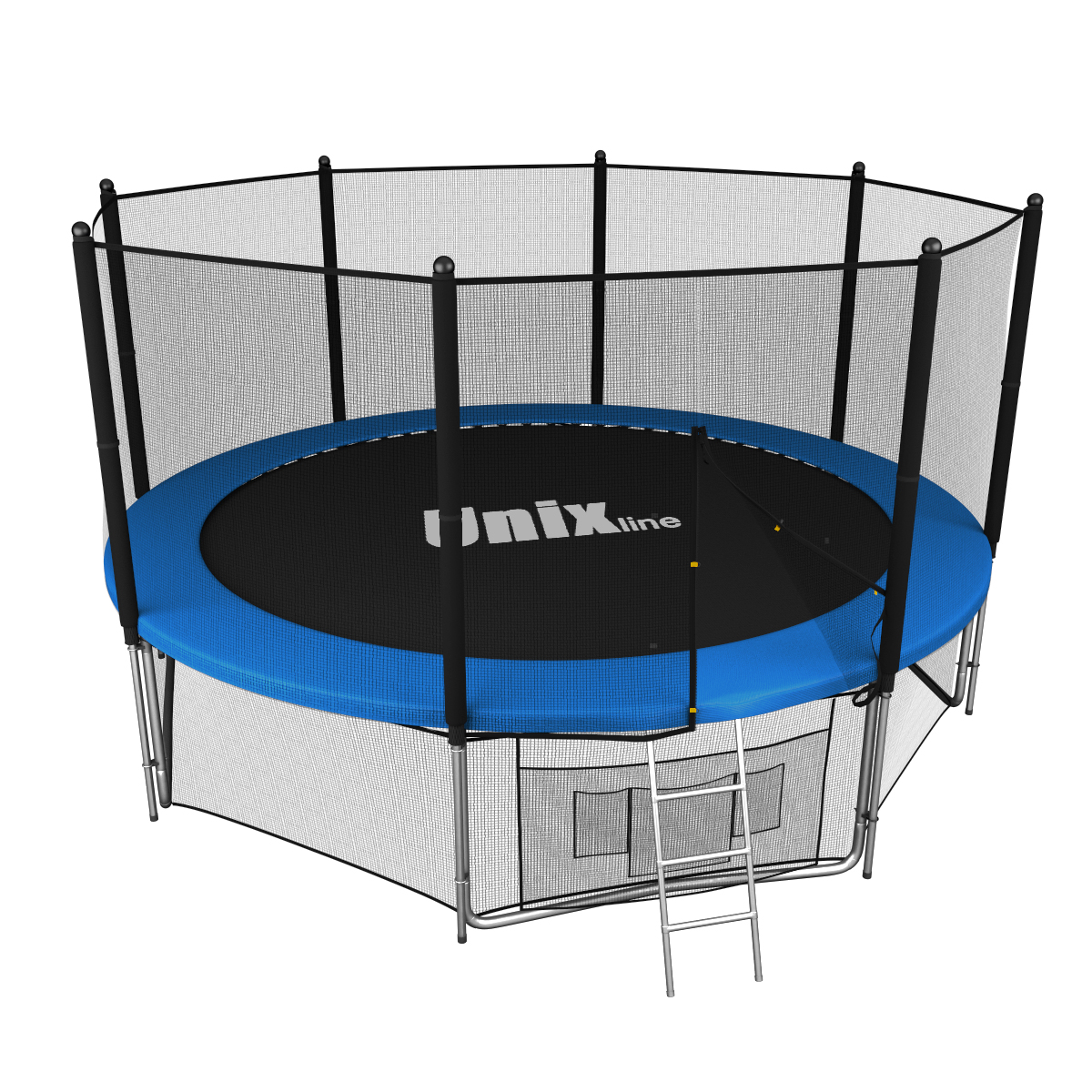 Батут UNIX Classic 12 ft (outside) с защитной сетью и лестницей диаметром 12 ft (366 см) Батут UNIX Classic 12 ft (outside) с защитной сетью и лестницей диаметром 12 ft (366 см)
