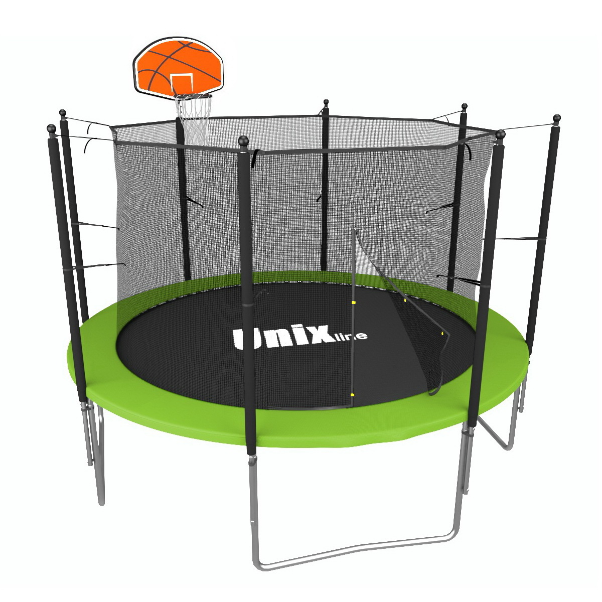 Батут UNIX Simple Green (inside) Basketball 12ft диаметром 366 сантиметра Батут UNIX Simple Green (inside) Basketball 12ft диаметром 366 сантиметра