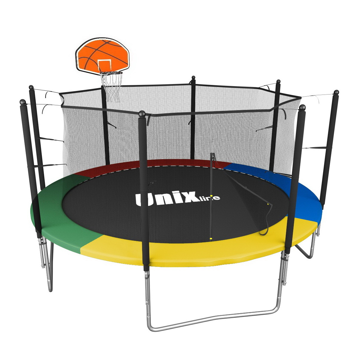 Батут UNIX Simple Color (inside) Basketball 12ft диаметром 366 сантиметра Батут UNIX Simple Color (inside) Basketball 12ft диаметром 366 сантиметра