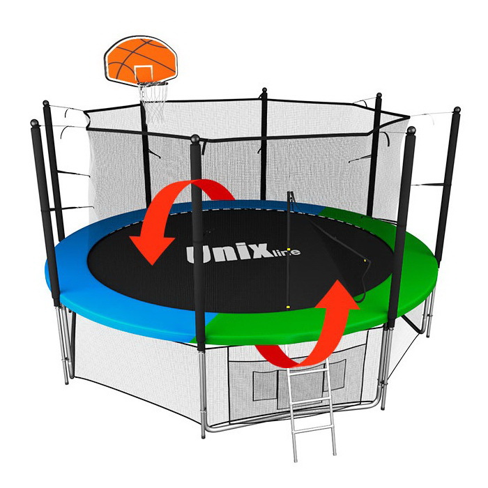 Батут UNIX Classic (inside) Basketball 8ft диаметром 244 сантиметра Батут UNIX Classic (inside) Basketball 8ft диаметром 244 сантиметра