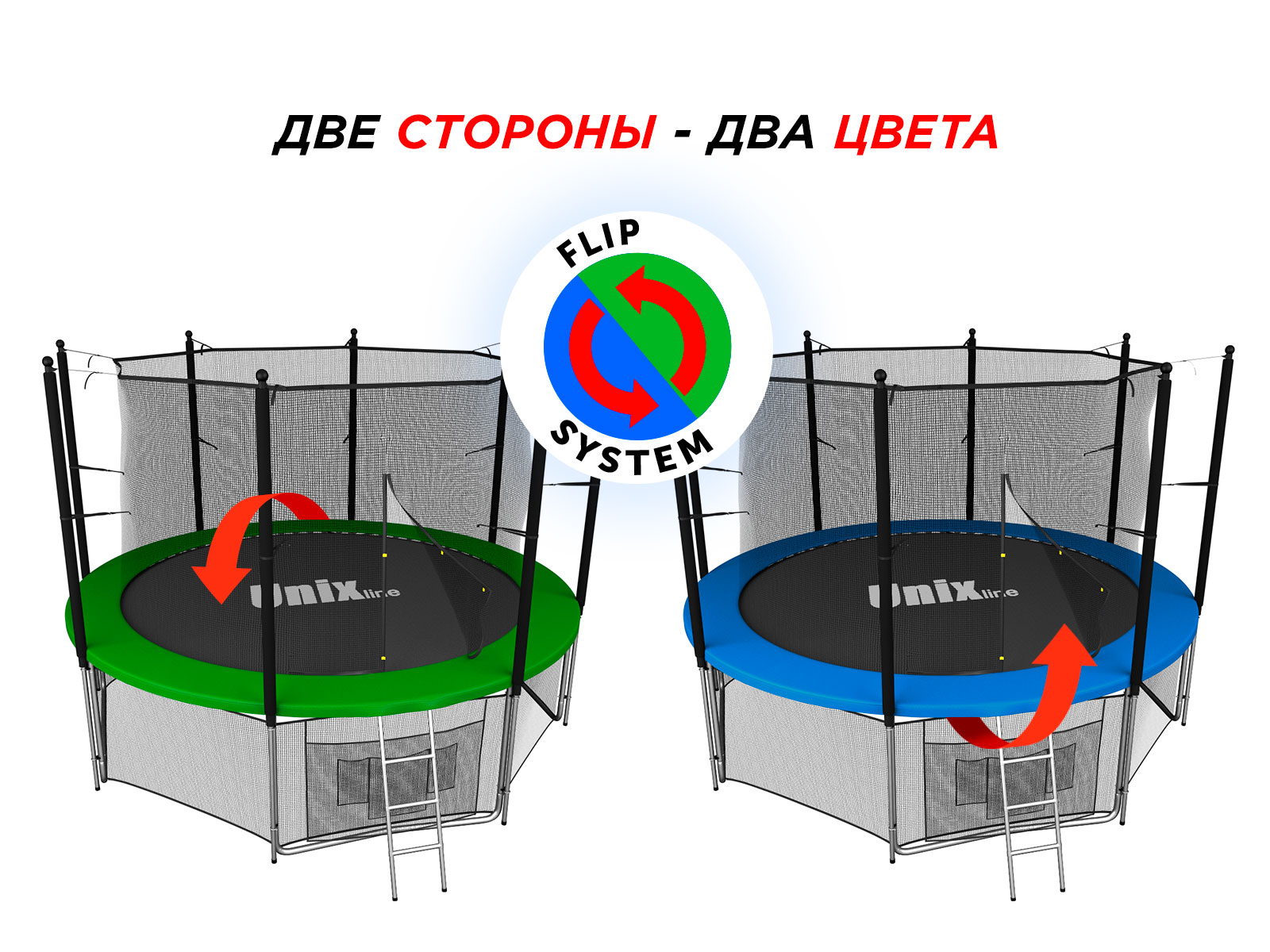 Батут UNIX Classic (inside) Basketball 10ft диаметром 305 сантиметра Батут UNIX Classic (inside) Basketball 10ft диаметром 305 сантиметра