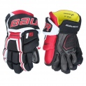 Перчатки хоккейные BAUER Supreme 1S S17 YTH чёрно-красного цвета