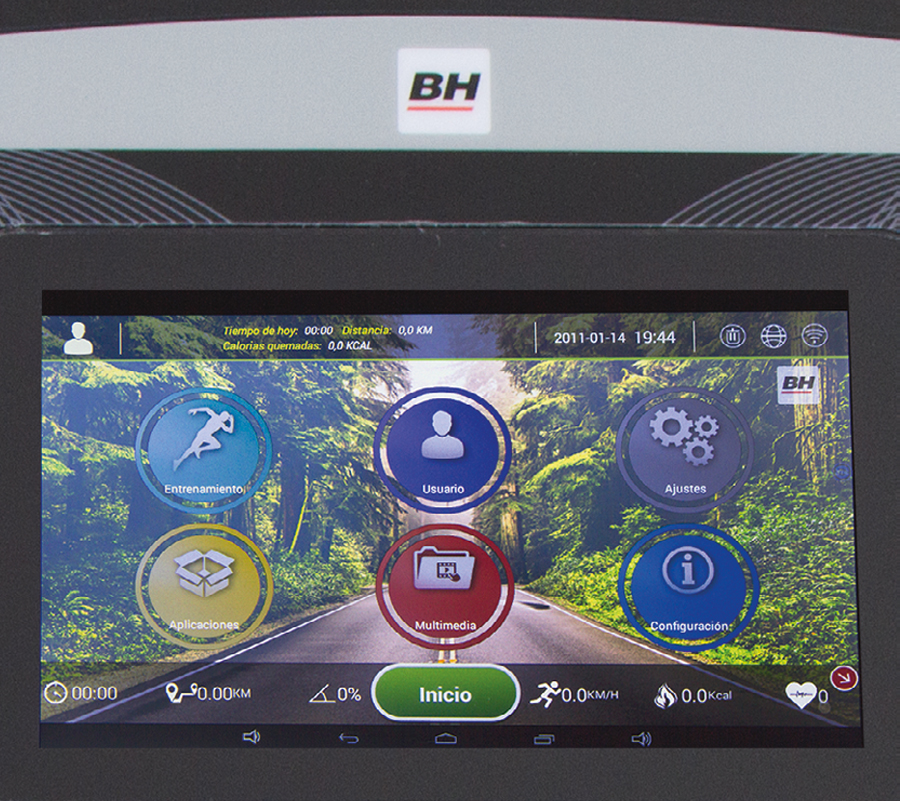 Полностью настраиваемый софт беговой дорожки BH Fitness Pioneer R2 TFT Полностью настраиваемый софт беговой дорожки BH Fitness Pioneer R2 TFT