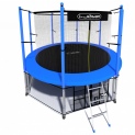 Батут i-JUMP Classic 10ft 3,05 метра с нижней сетью и лестницей (blue)