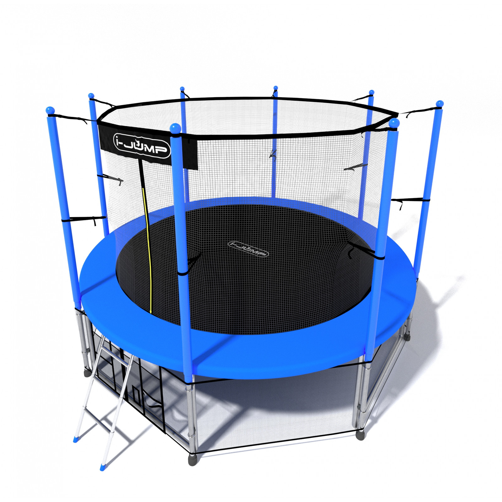 Батут i-JUMP Classic 10ft 3,05 метра с нижней сетью и лестницей (blue) Батут i-JUMP Classic 10ft 3,05 метра с нижней сетью и лестницей (blue)