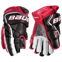 Перчатки хоккейные BAUER Vapor 1X Lite S18 JR чёрно-красного цвета