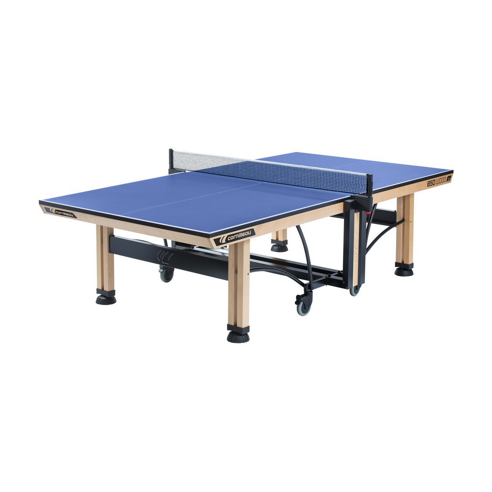 Профессиональный теннисный стол складной с сеткой Cornilleau Competition 850 WOOD ITTF синего цвета Профессиональный теннисный стол складной с сеткой Cornilleau Competition 850 WOOD ITTF синего цвета
