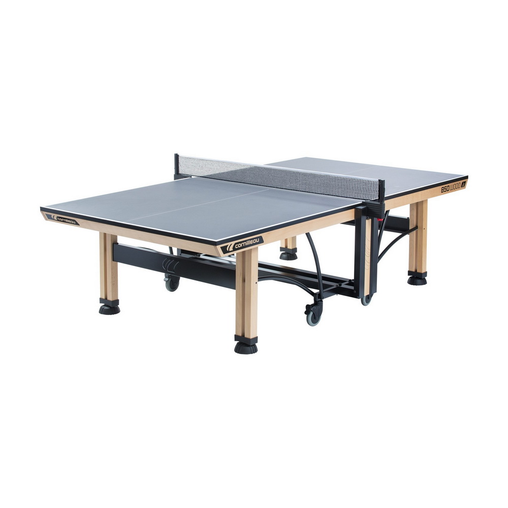 Профессиональный теннисный стол складной с сеткой Cornilleau Competition 850 WOOD ITTF серого цвета Профессиональный теннисный стол складной с сеткой Cornilleau Competition 850 WOOD ITTF серого цвета