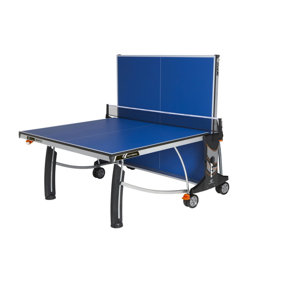 Теннисный стол складной Cornilleau Sport 500 Indoor сложен для одиночной игры Теннисный стол складной Cornilleau Sport 500 Indoor сложен для одиночной игры