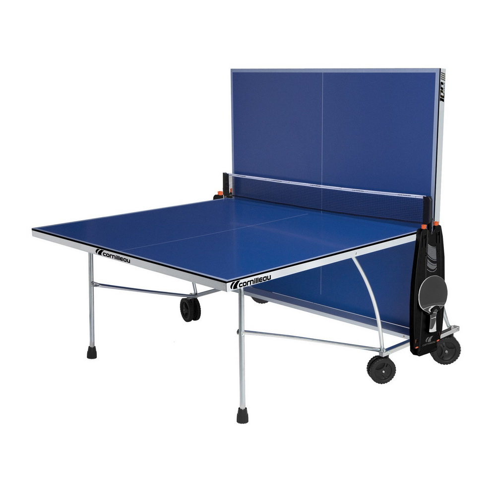 Теннисный стол любительский складной с сеткой Cornilleau 100 Indoor сложен для одиночной игры Теннисный стол любительский складной с сеткой Cornilleau 100 Indoor сложен для одиночной игры