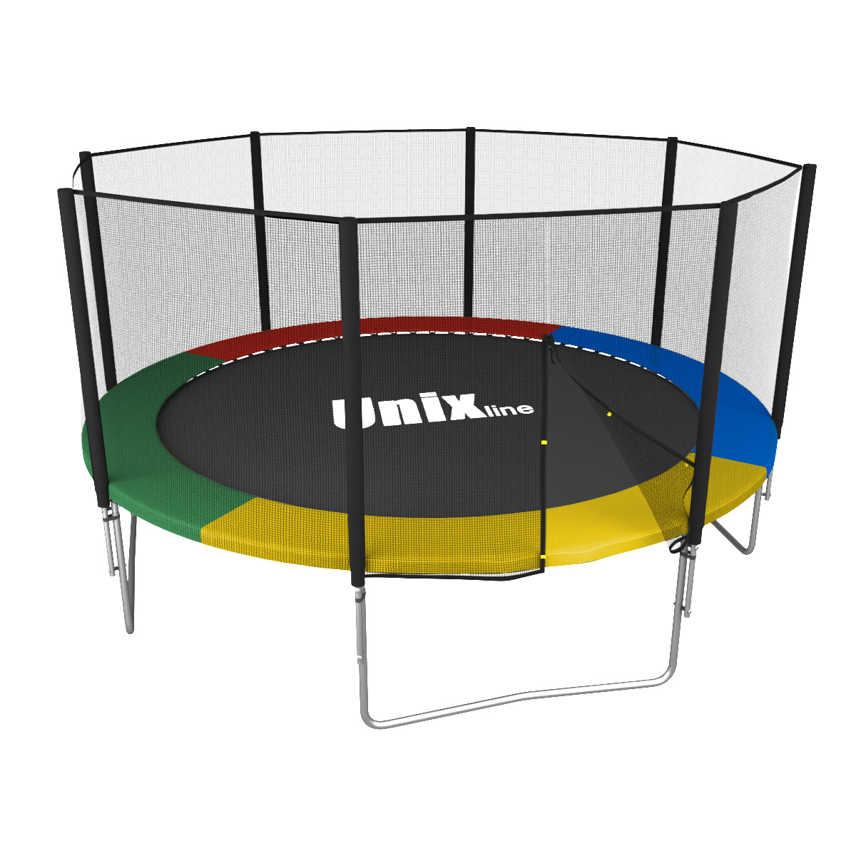 Батут UNIX Simple 12ft Color (outside) с защитной сетью и лестницей диаметром 12ft (366 см) Батут UNIX Simple 12ft Color (outside) с защитной сетью и лестницей диаметром 12ft (366 см)