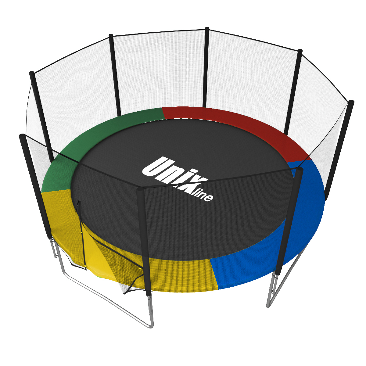 Батут UNIX Simple 12ft Color (outside) с защитной сетью диаметром 12ft (366 см) Батут UNIX Simple 12ft Color (outside) с защитной сетью диаметром 12ft (366 см)