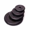 Диск домашний обрезиненный черный Fitnessport RCP10-25