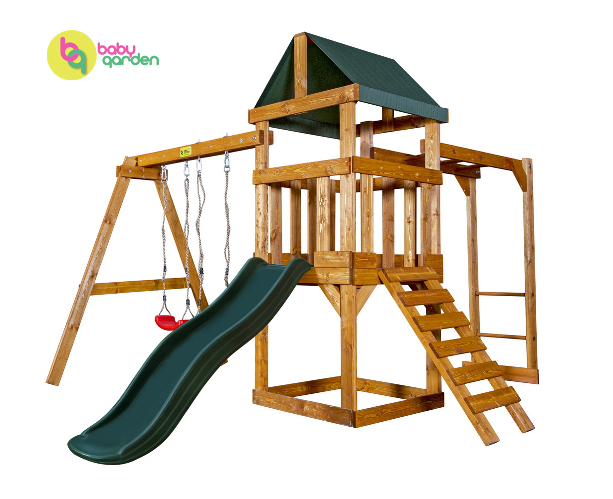 Детская игровая площадка Babygarden Play 3 зеленого цвета Детская игровая площадка Babygarden Play 3 зеленого цвета