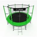 Батут с защитной сеткой и лестницей i-JUMP Classic Light 10ft green