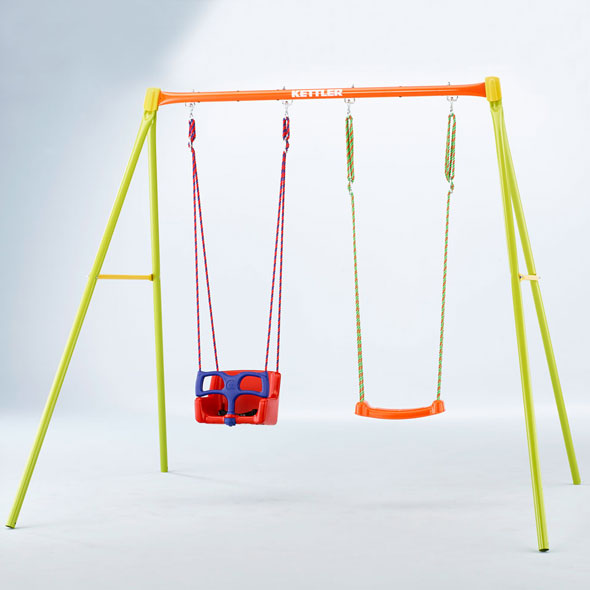 Качели двойные Kettler Swing Set 2 с сидением с ограничителем для совсем маленьких Качели двойные Kettler Swing Set 2 с сидением с ограничителем для совсем маленьких