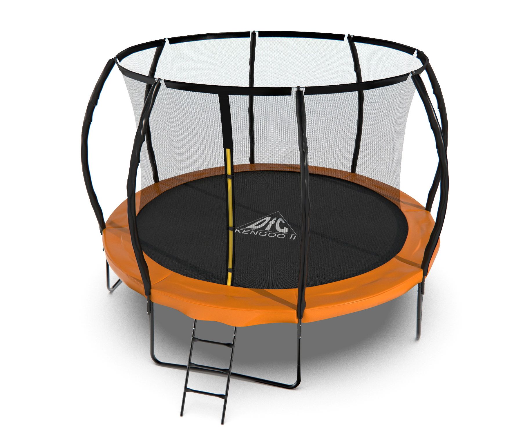 Батут с защитной сеткой и лестницей DFC Trampoline KENGOO II 12FT-BAS-BO диаметром 12 футов (3,66 м) Батут с защитной сеткой и лестницей DFC Trampoline KENGOO II 12FT-BAS-BO диаметром 12 футов (3,66 м)
