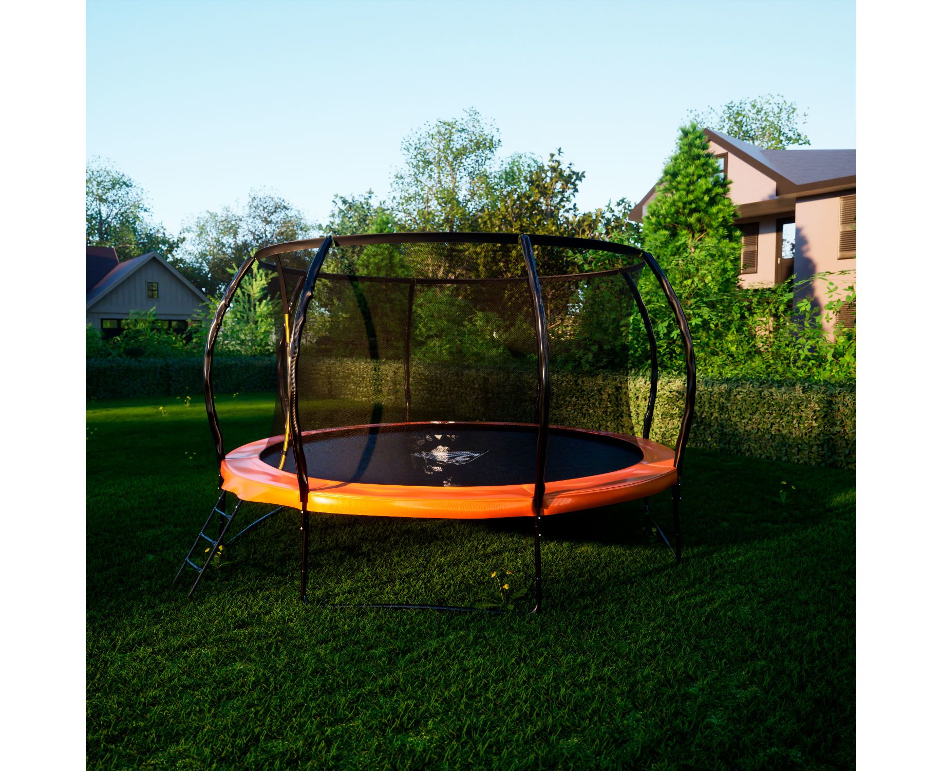 Батут с защитной сеткой и лестницей DFC Trampoline KENGOO II 14FT-BAS-BO диаметром 14 футов (4,27 м) Батут с защитной сеткой и лестницей DFC Trampoline KENGOO II 14FT-BAS-BO диаметром 14 футов (4,27 м)