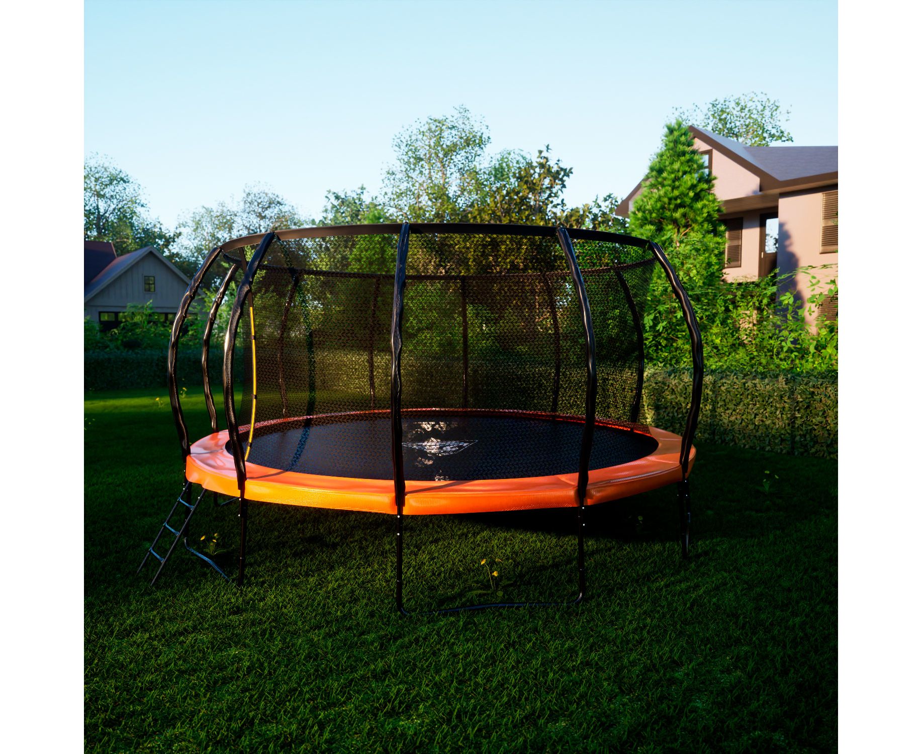 Батут с защитной сеткой и лестницей DFC Trampoline KENGOO II 16FT-BAS-BO диаметром 16 футов (4,88 м) Батут с защитной сеткой и лестницей DFC Trampoline KENGOO II 16FT-BAS-BO диаметром 16 футов (4,88 м)