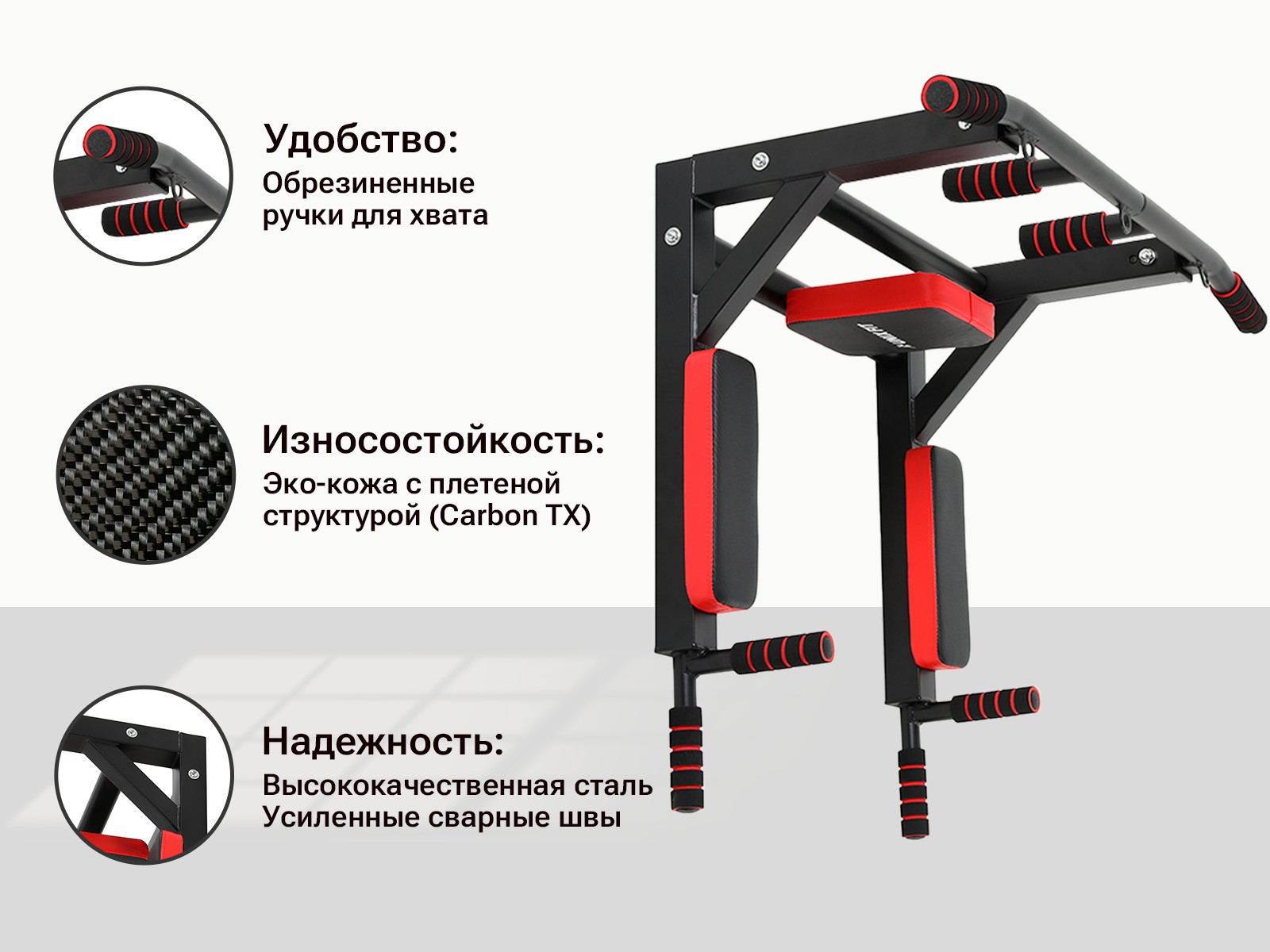 Турник настенный 3 в 1 UNIX Pull Up 200 Турник настенный 3 в 1 UNIX Pull Up 200