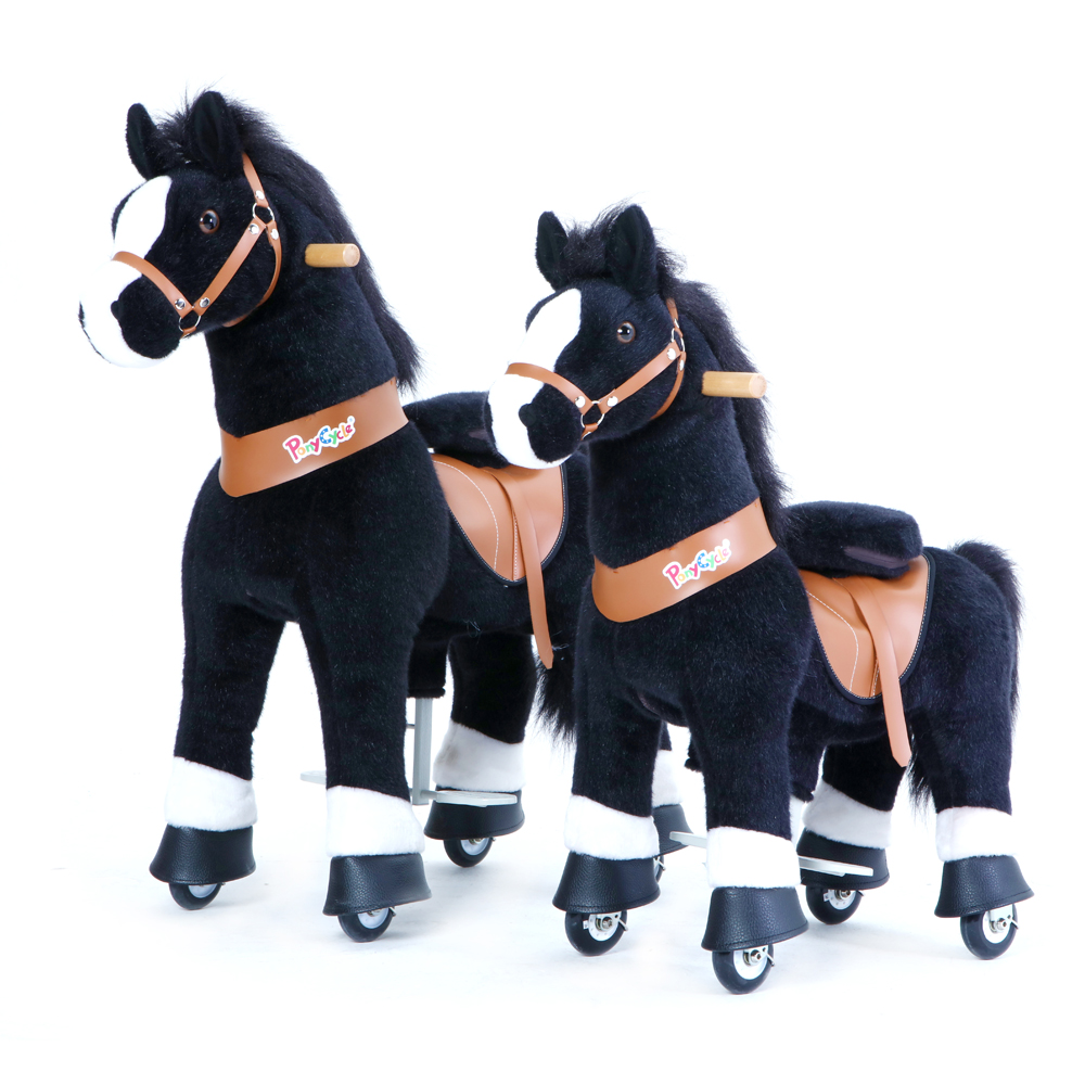 Средняя и малая детские механические лошадки средняя PonyCycle Лошадка черная Средняя и малая детские механические лошадки средняя PonyCycle Лошадка черная
