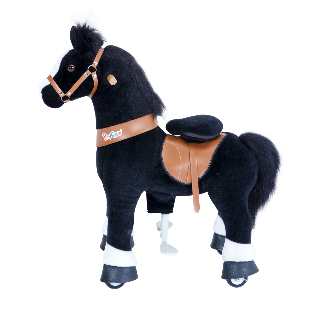 Детская механическая лошадка средняя PonyCycle Лошадка черная U426 Детская механическая лошадка средняя PonyCycle Лошадка черная U426