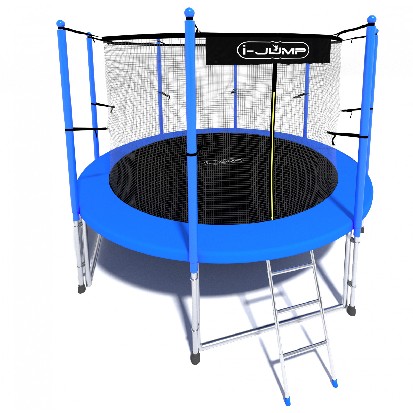 Батут с защитной сеткой и лестницей i-JUMP Classic Light 12ft blue Батут с защитной сеткой и лестницей i-JUMP Classic Light 12ft blue