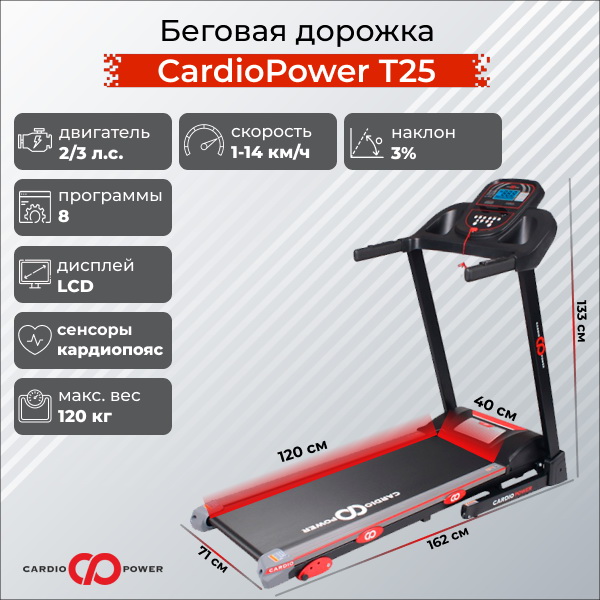 Беговая дорожка CardioPower T25 Беговая дорожка CardioPower T25