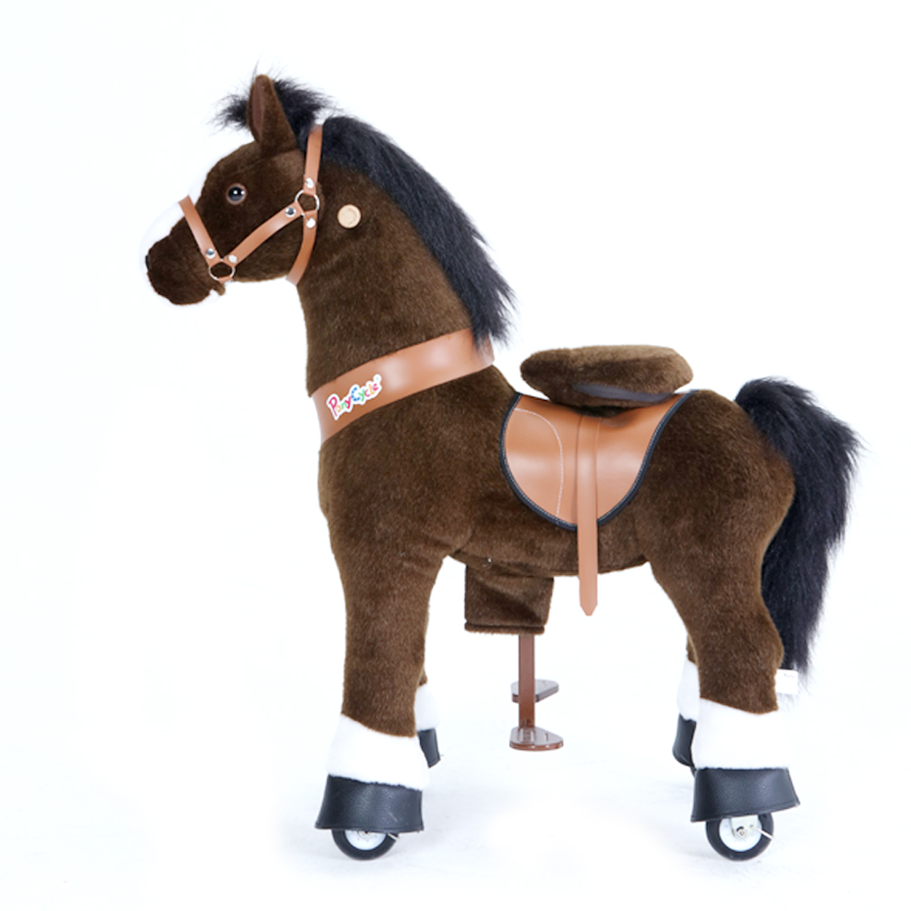 Детская механическая лошадка средняя PonyCycle Лошадка темно-коричневая U421 Детская механическая лошадка средняя PonyCycle Лошадка темно-коричневая U421