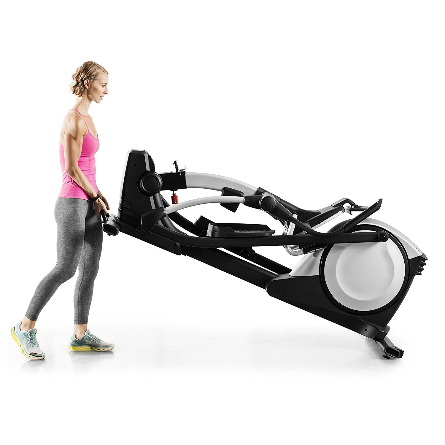 Эллиптический тренажер Pro-Form Smart Strider 495 CSE в сложенном виде Эллиптический тренажер Pro-Form Smart Strider 495 CSE в сложенном виде