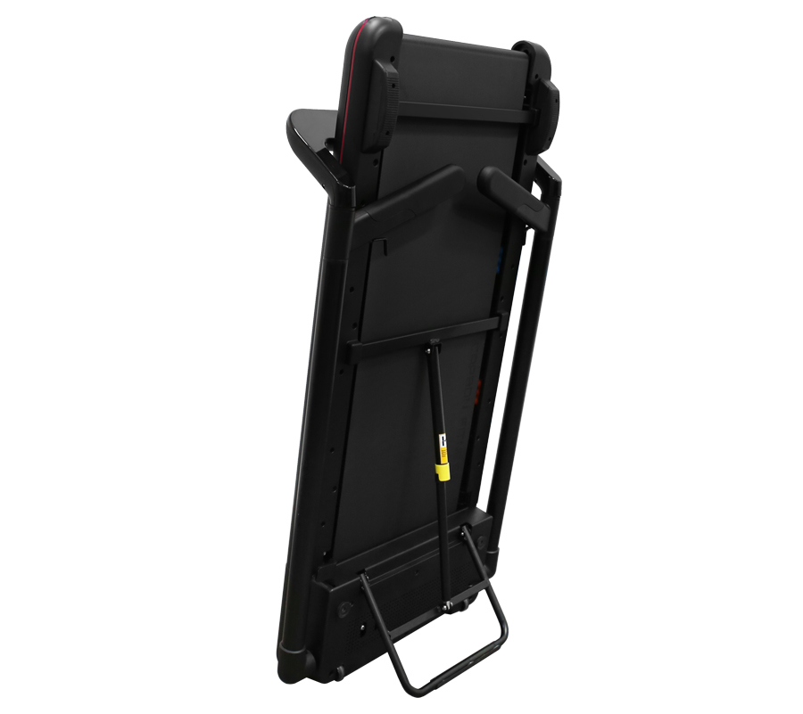 Беговая дорожка Carbon T708 Slim в сложенном виде в вертикальном положении Беговая дорожка Carbon T708 Slim в сложенном виде в вертикальном положении