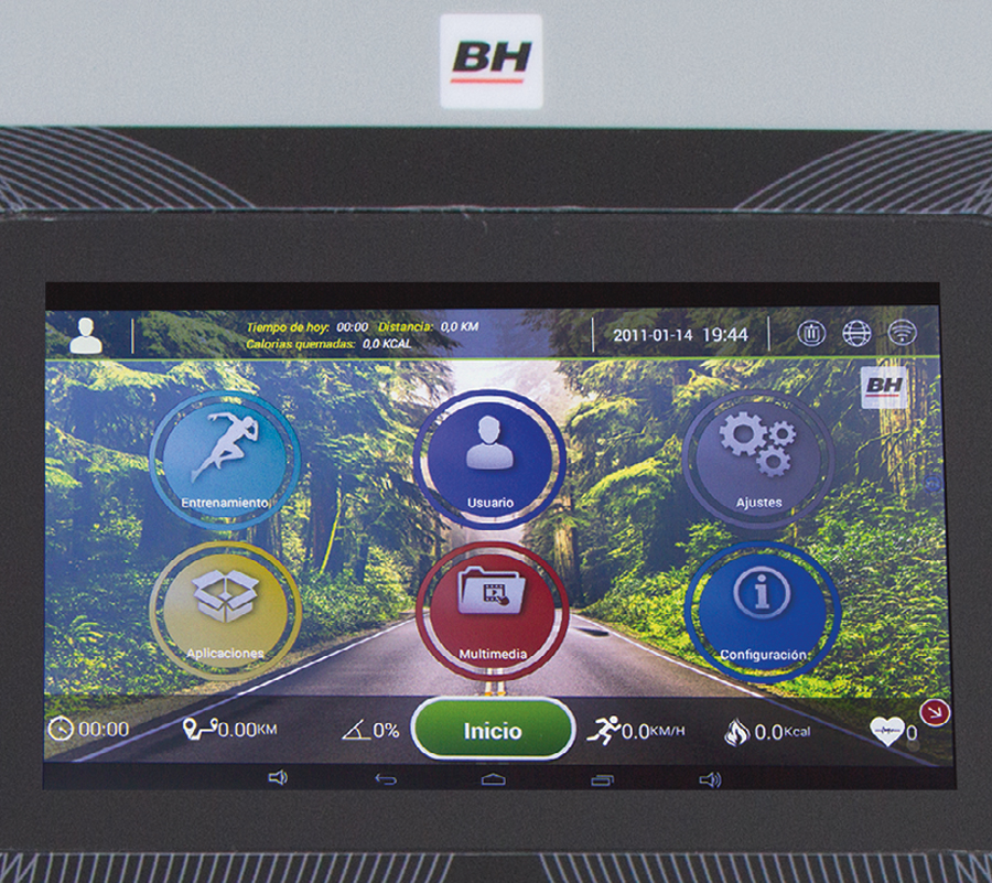 Полностью настраиваемый софт беговой дорожки BH Fitness Pioneer R5 TFT Полностью настраиваемый софт беговой дорожки BH Fitness Pioneer R5 TFT