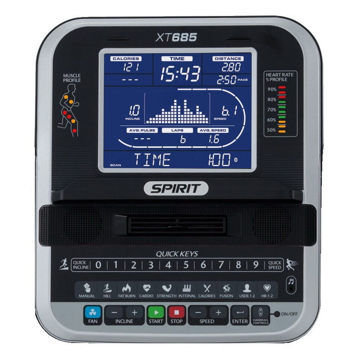 Консоль полупрофессиональной беговой дорожки Spirit Fitness XT685 DC Консоль полупрофессиональной беговой дорожки Spirit Fitness XT685 DC