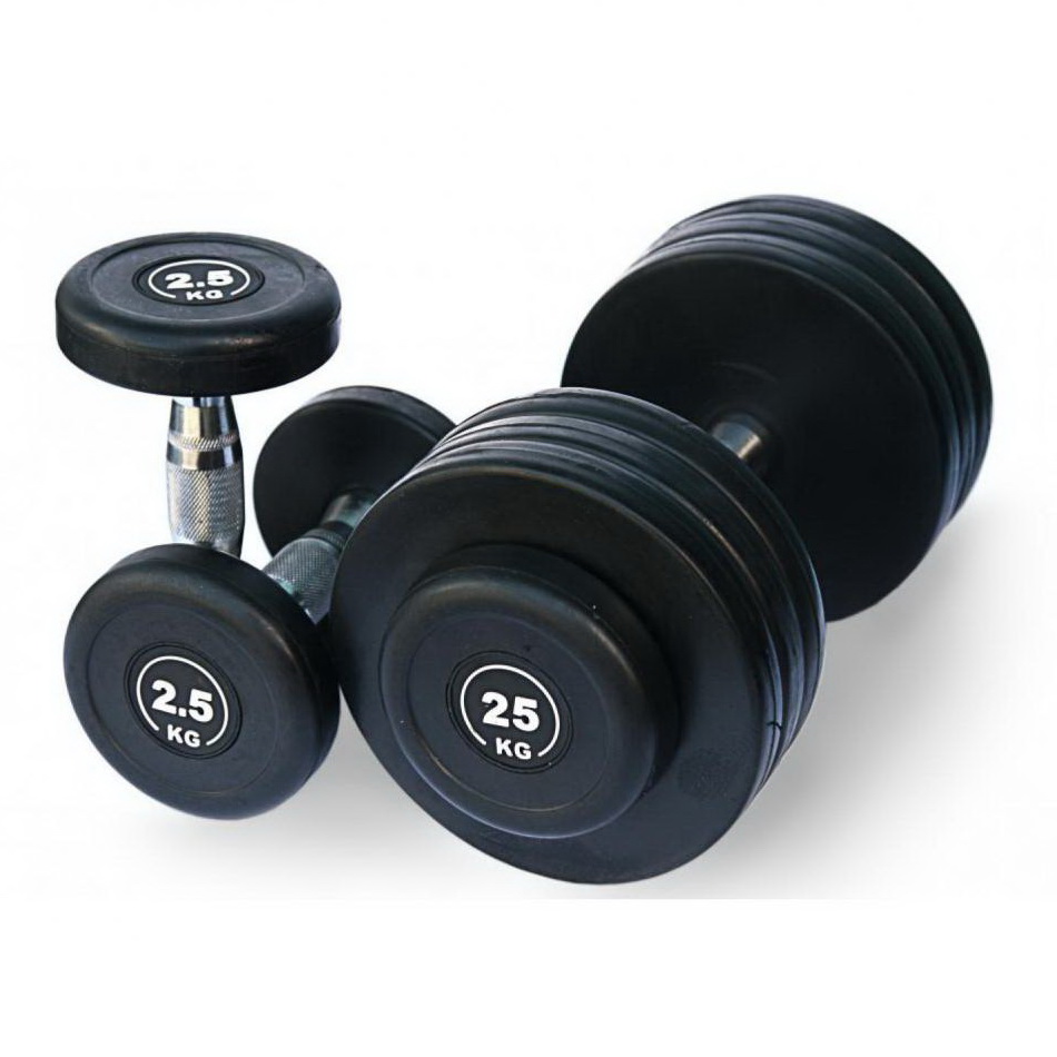 Обрезиненный гантельный ряд Fitnessport FDS-09 2,5/60kg Обрезиненный гантельный ряд Fitnessport FDS-09 2,5/60kg