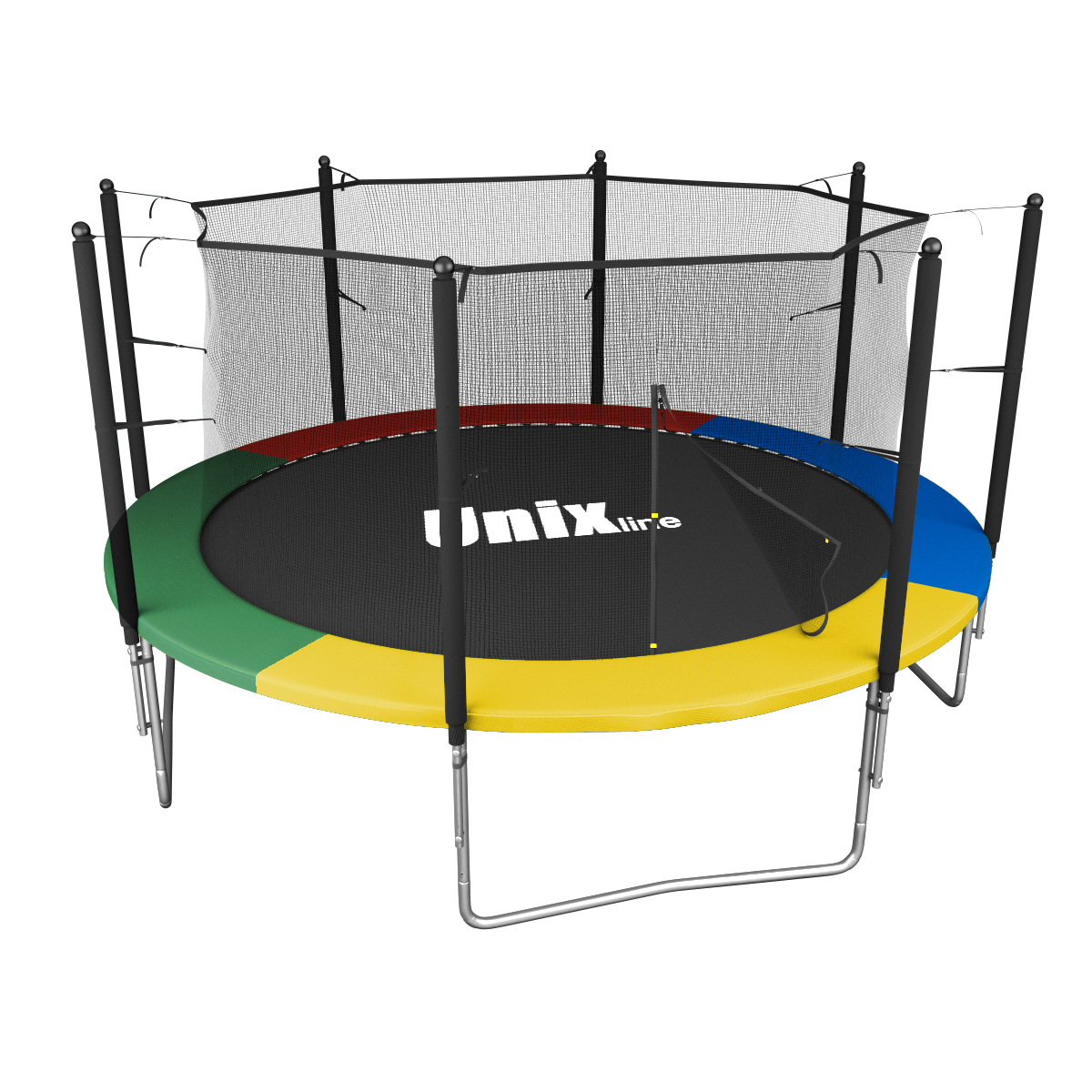 Батут UNIX Simple 12ft Color (inside) с защитной сетью и лестницей диаметром 12ft (366 см) Батут UNIX Simple 12ft Color (inside) с защитной сетью и лестницей диаметром 12ft (366 см)