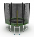 Батут с внешней сеткой и лестницей EVO Jump External 6ft (Green) диаметром 6ft (183 см)