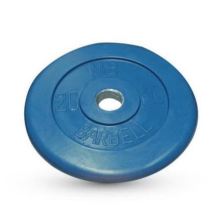 Диск обрезиненный цветной MB Barbell MB-PltB51-20C Диск обрезиненный цветной MB Barbell MB-PltB51-20C