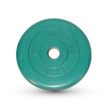 Диск обрезиненный цветной MB Barbell MB-PltB51-10C Диск обрезиненный цветной MB Barbell MB-PltB51-10C