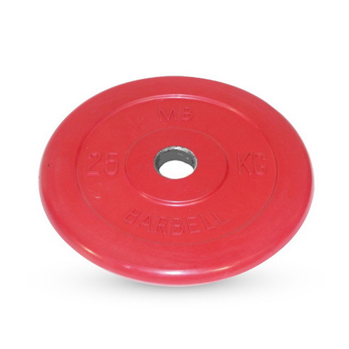 Диск обрезиненный цветной MB Barbell MB-PltB51-25C Диск обрезиненный цветной MB Barbell MB-PltB51-25C