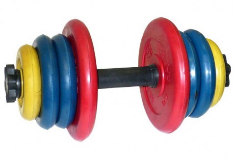 Гантель разборная цветная MB Barbell весом 25 кг Гантель разборная цветная MB Barbell весом 25 кг